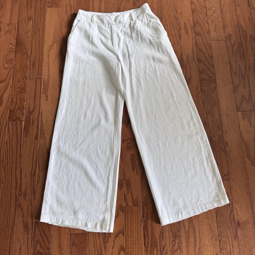 Scoop NYC Cream Wide Leg Pants